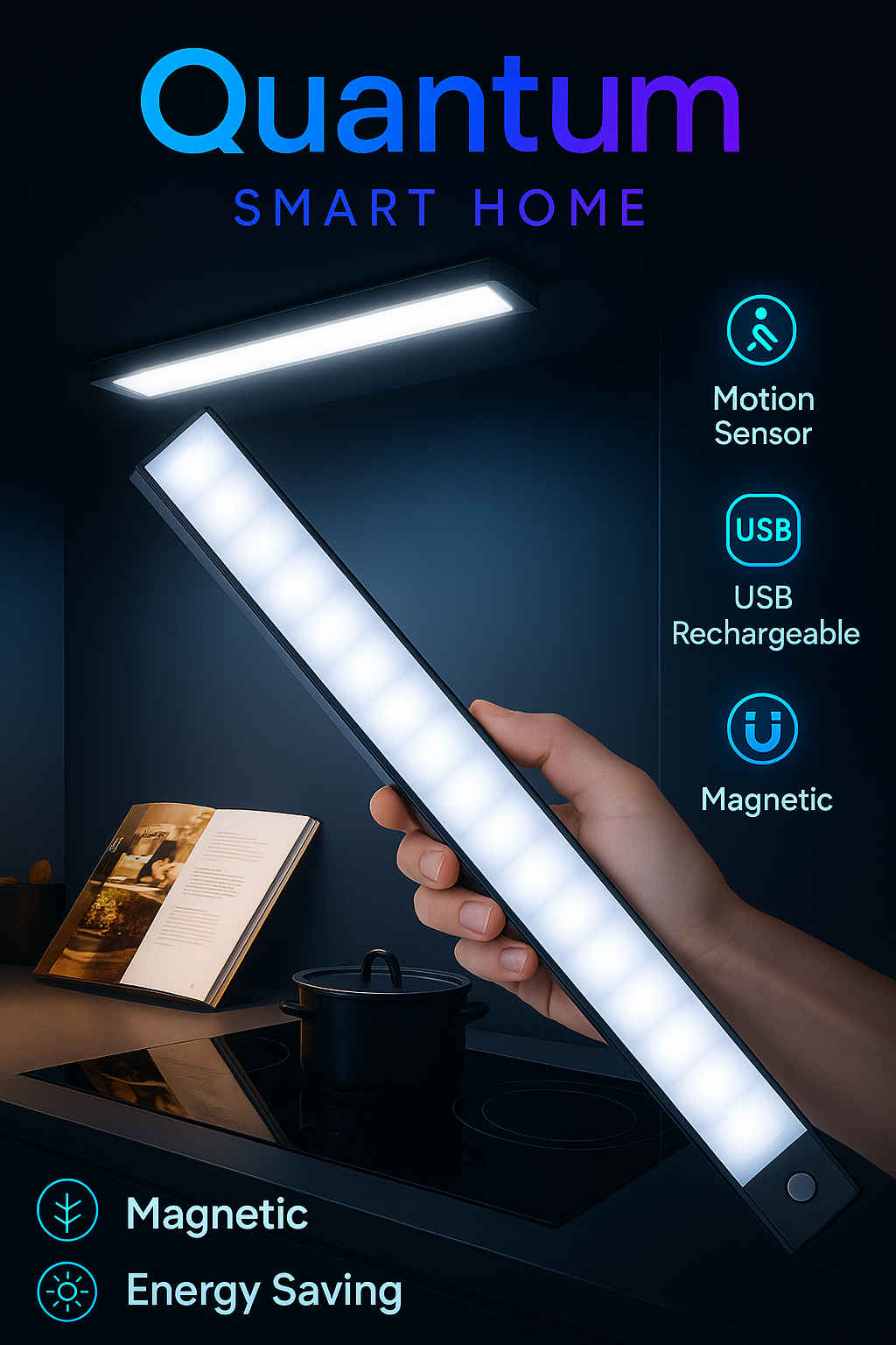 QuantumGlow Motion-Sensor Light Bar