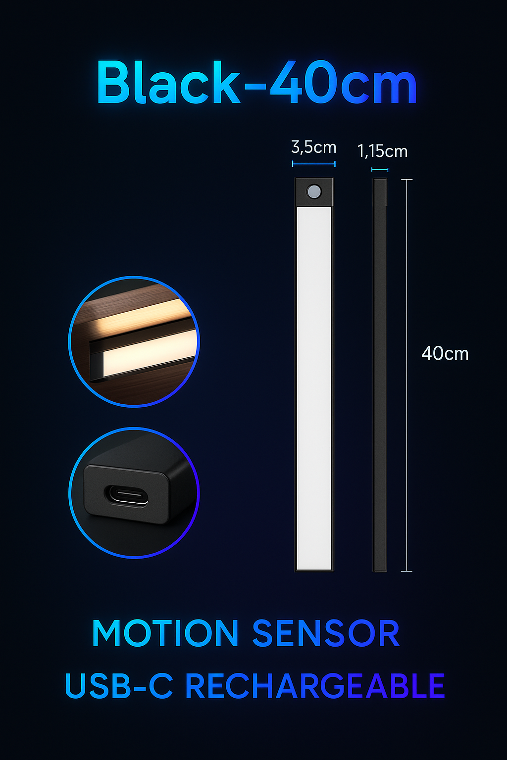 QuantumGlow Motion-Sensor Light Bar